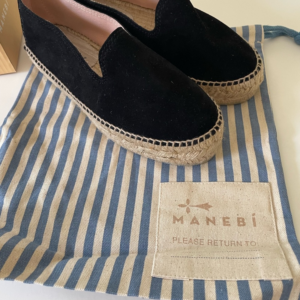 Black Suede NWT Espadrilles SZ 7
